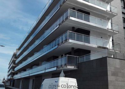 barandilla de inox y vidrio laminar